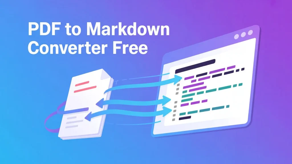 Free PDF to Markdown converter online tool interface